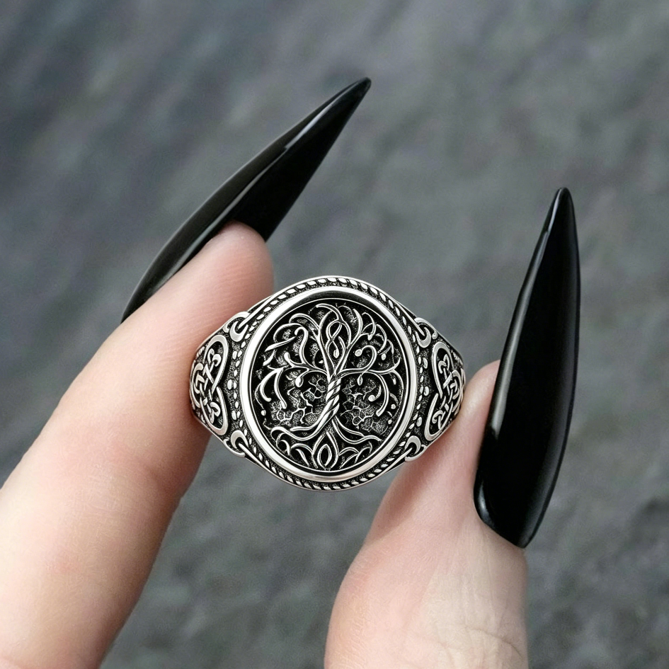 ETERNAL ARBOR . Celtic Tree of Life S925 Silver Ring