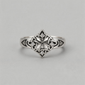 SHADOWED SOVEREIGN. Celtic Cross Maze Cutout Ring - Silver