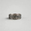 YGGDRASIL CHRONICLE — Celtic Tree of Life Oxidized Silver Band