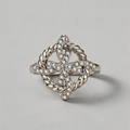 WEAVER’S VOW. Knot & Stellar Cross Openwork Ring - Silver