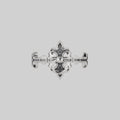 FORTIFY. Medieval Gate Knocker Ring - Silver