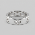 LUCKY CLOVER. Classic Four-Leaf Ring - Silver