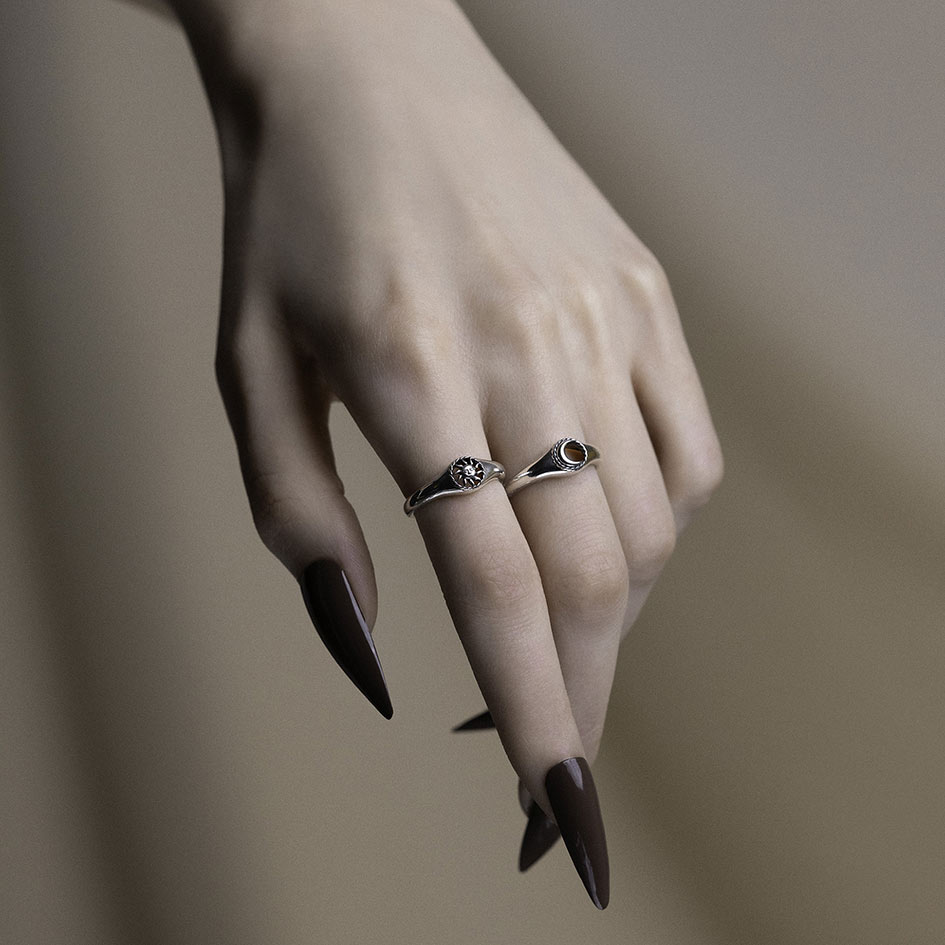 Sun Signet Ring - Silver