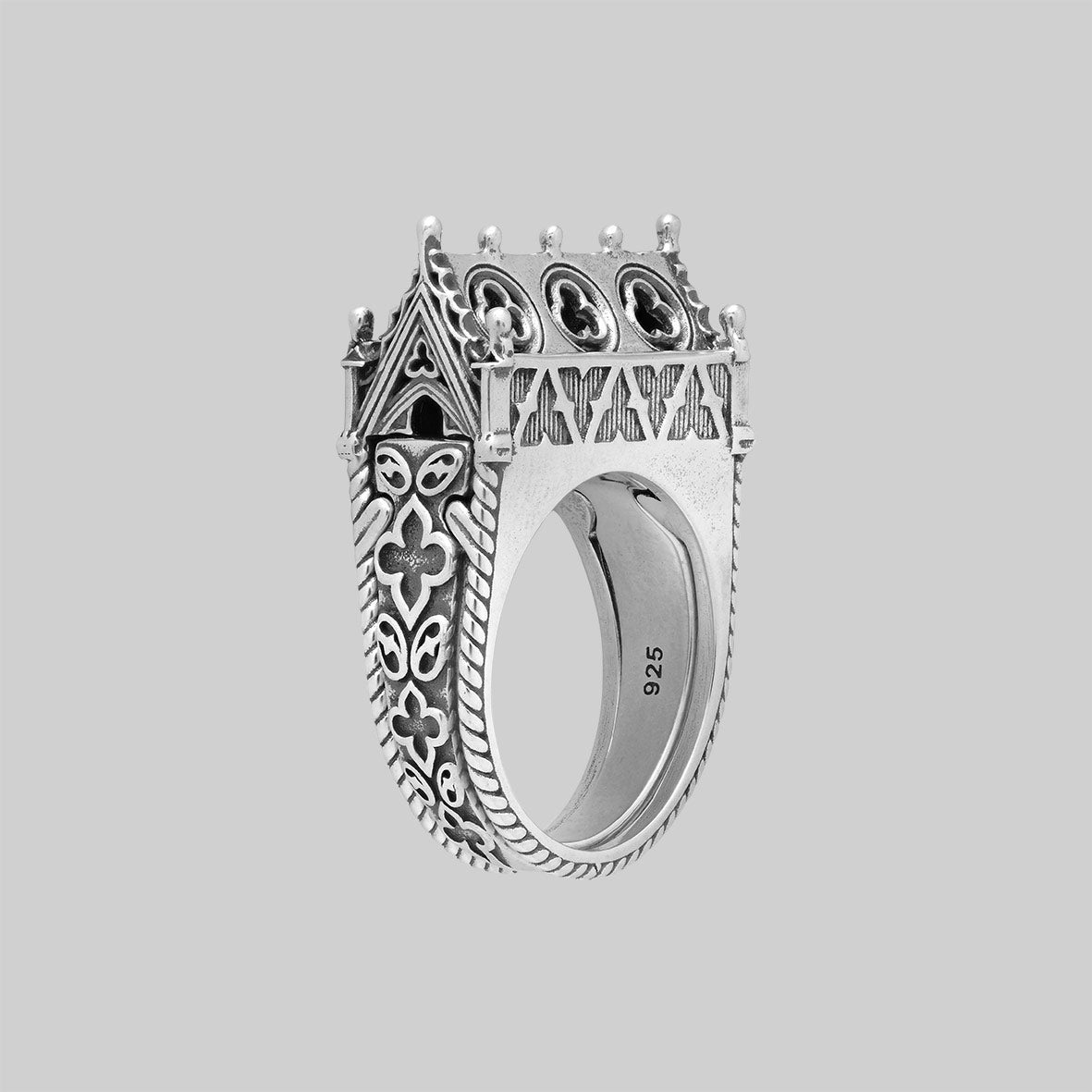 SACRARIUM. Secret Tomb Double Ring - Silver