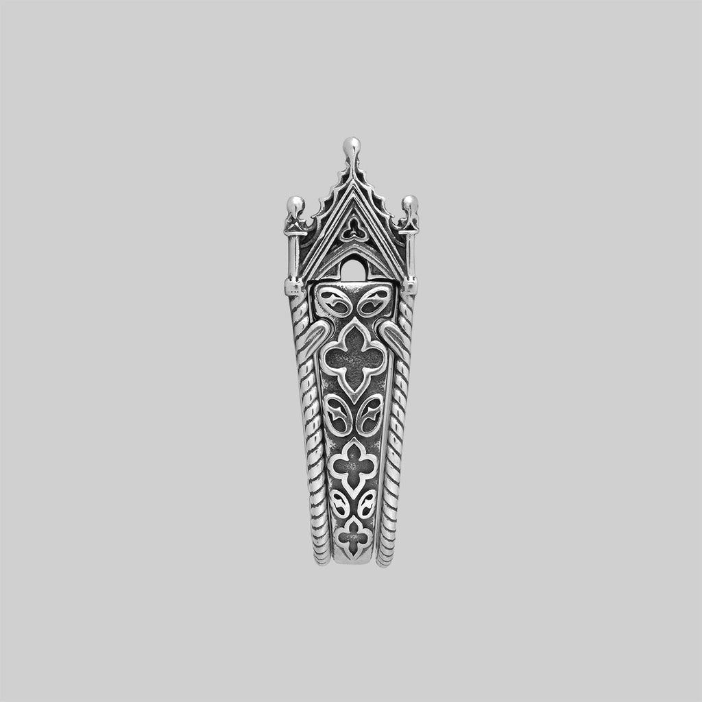 SACRARIUM. Secret Tomb Double Ring - Silver