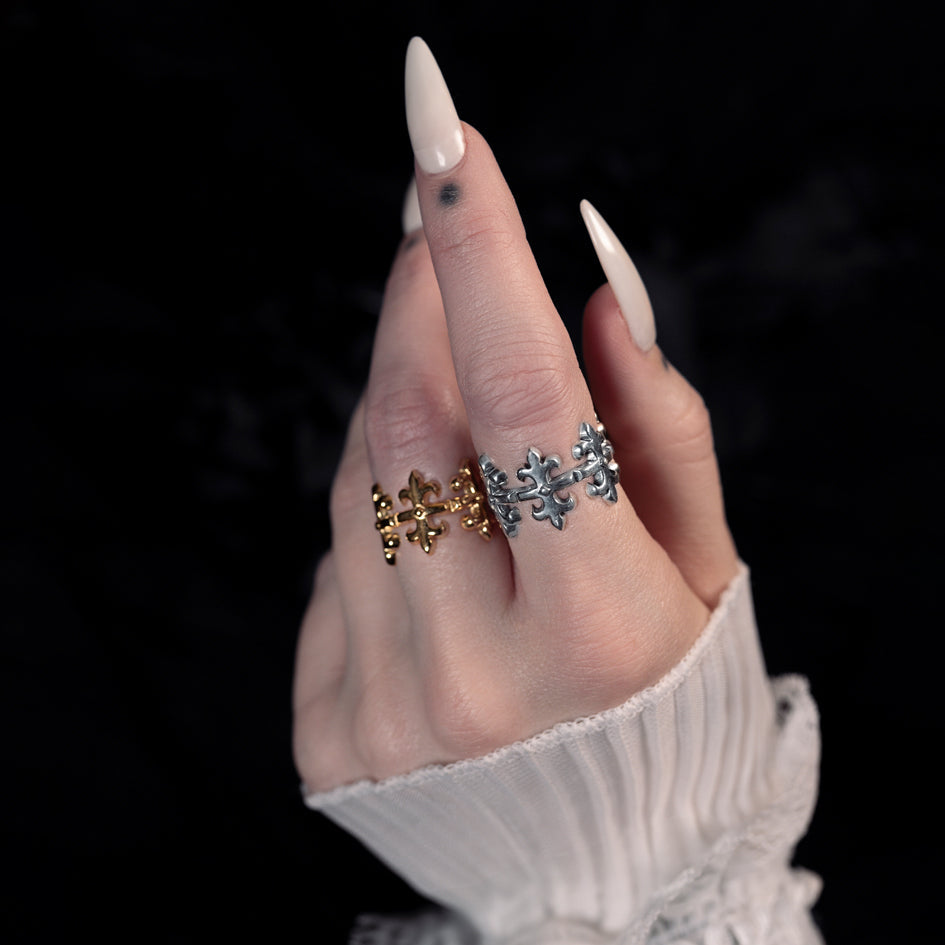 SANCTUARY. Medieval Fortress Wide Band Ring - Silver