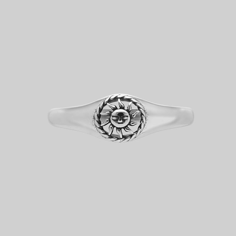 Sun Signet Ring - Silver