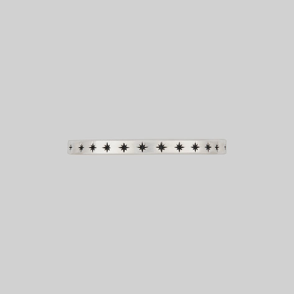 DAYS DELIGHT. Delicate Star Stacking Ring - Silver
