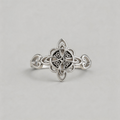 ETERNAL KNOT. Celtic Trinity Interlace Ring - Silver