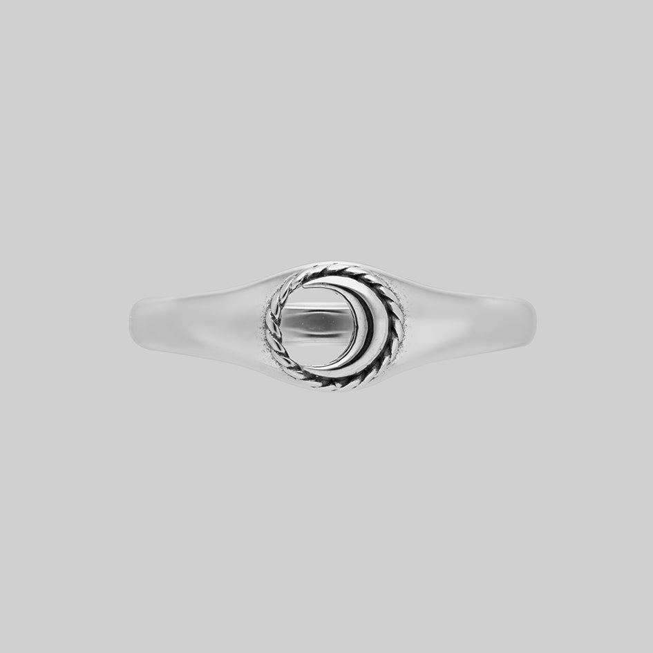NOX. Moon Signet Ring - Silver