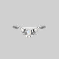 MOONLIGHT. Opal Chevron Ring - Silver