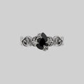 FERONIA. Secret Garden Black Onyx Ring - Silver